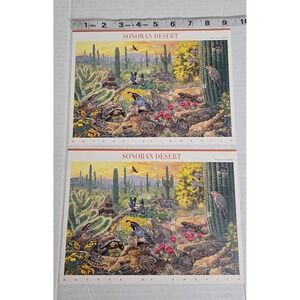 Vintage 1999 USPS Nature of America Sonoran Desert 33 Cent Stamp Sheets‎ Lot 2